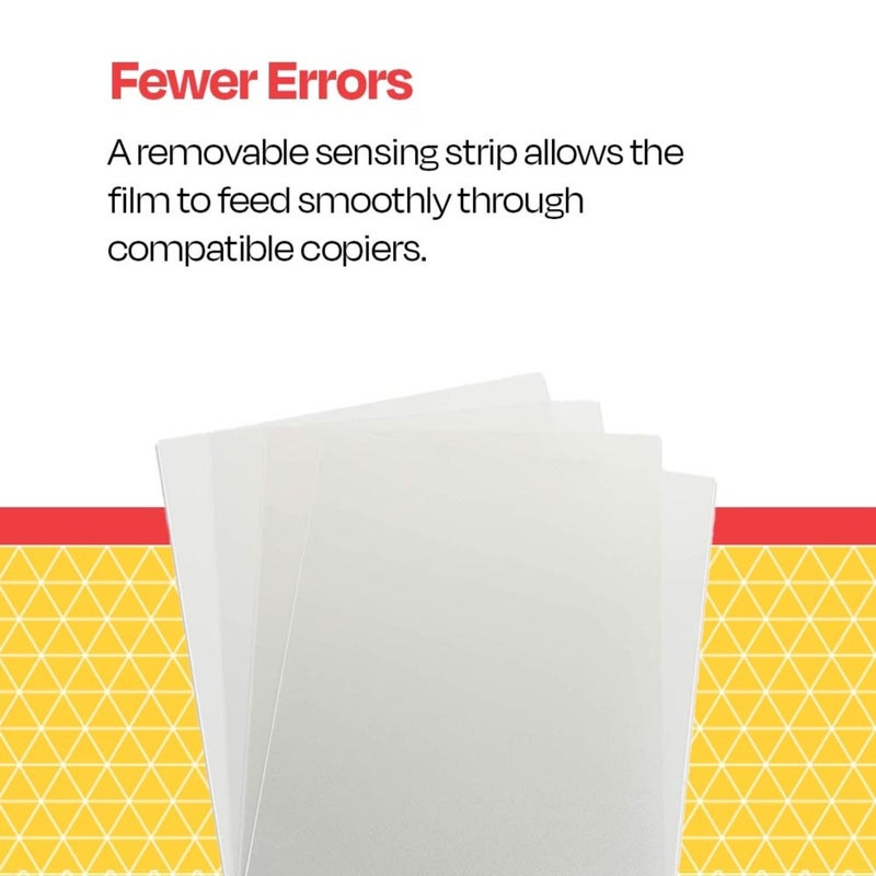 سكول سمارت فيلم شفاف لآلة تصوير المستندات من سكول سمارت، مقاس 8.5 × 11 بوصة، عبوة من 100 قطعة - Image 5